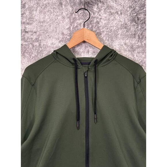 Rhone Hoodie Large Mens Warm Up Tech Green Full Zip - Picture 2 of 8